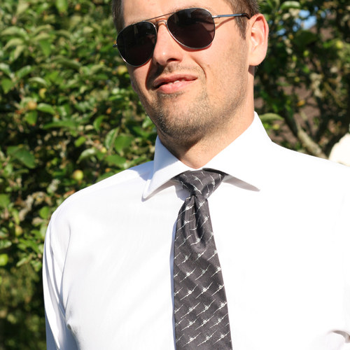 Kravata aviator #2 šedá — foto 5