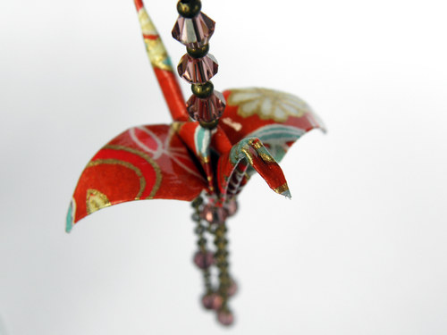 - origami jeřáb - exkluzivní náušnice — foto 4