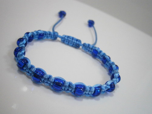 Náramek modrý (shamballa) — foto 2