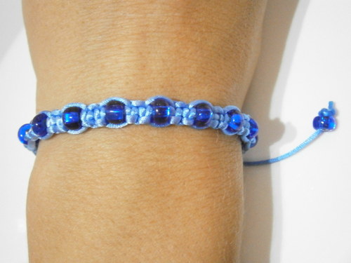 Náramek modrý (shamballa) — foto 3
