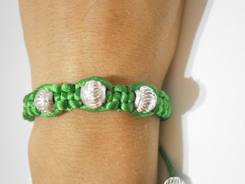 Náramek Shamballa zelený — foto 3
