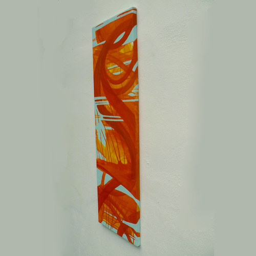 Červená abstrakce, 30x100cm — foto 3