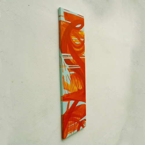 Červená abstrakce, 30x100cm — foto 4