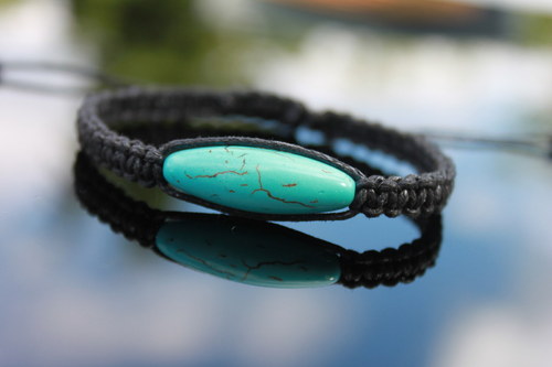 Tyrkenit/Howlit.. Náramek makramé/shamballa — foto 6