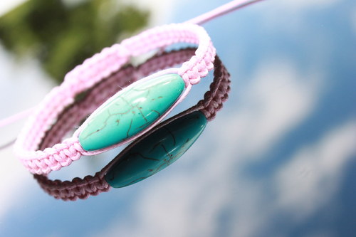 ELEGANCE.. Náramek makramé/shamballa — foto 2