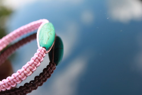 ELEGANCE.. Náramek makramé/shamballa — foto 4
