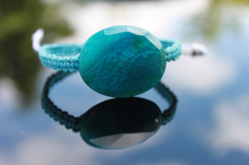 Kousek nebe.. Náramek makramé/shamballa — foto 2