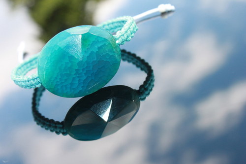 Kousek nebe.. Náramek makramé/shamballa — foto 4