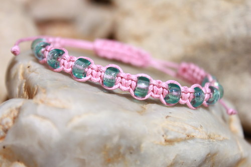 Náramek makramé/shamballa — foto 4