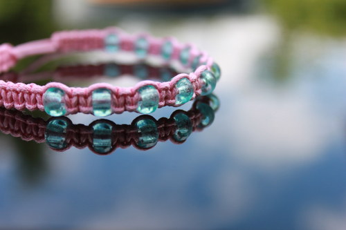 Náramek makramé/shamballa — foto 5