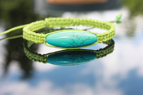 ELEGANCE.. Náramek makramé/shamballa — foto 2