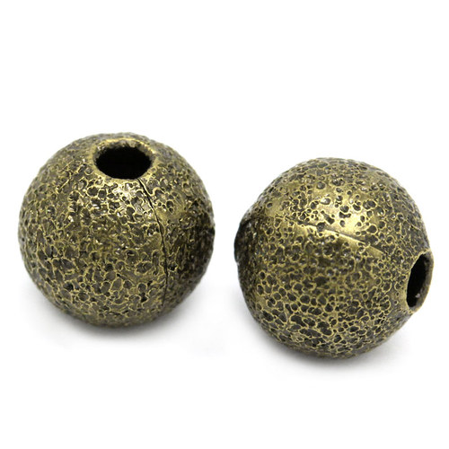 Korálky, bronz, 6 mm, 10 ks — foto 2