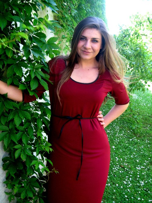ŠATY - Simple vínová (46) — foto 2