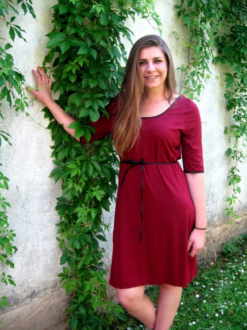ŠATY - Simple vínová (46) — foto 3