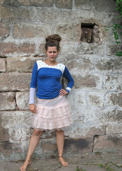 Triko s dlouhym modré — foto 6