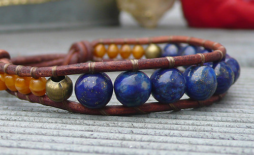 Náramek s lapis lazuli — foto 4