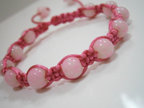 Shamballa náramek růžový — foto 2