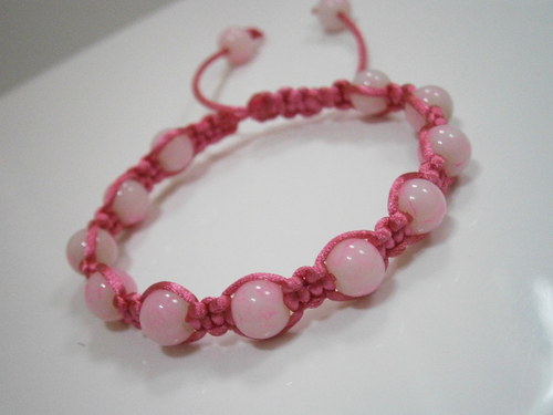 Shamballa náramek růžový — foto 3