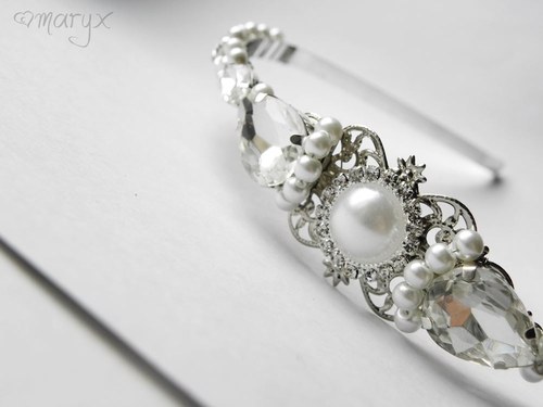 Luxury pearl •svatební čelenka• — foto 5