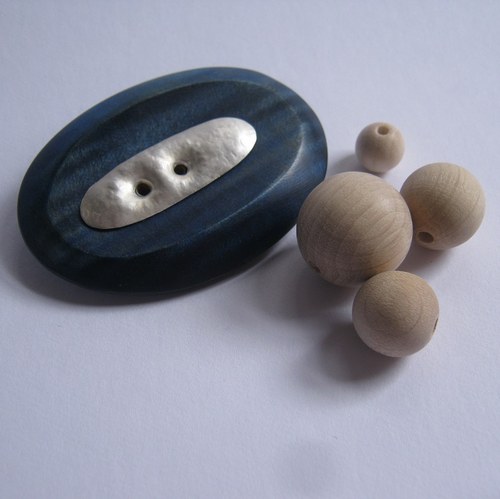 Knoflík modrý "Čumáček" — foto 3