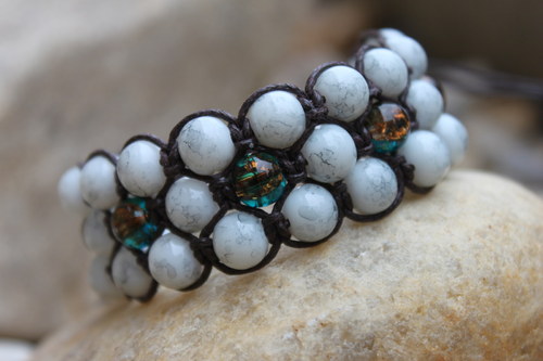 Náramek trojitý / Triple shamballa — foto 5