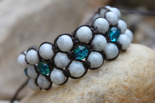 Náramek trojitý / Triple shamballa — foto 3