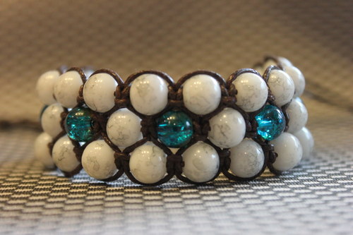 Náramek trojitý / Triple shamballa — foto 6