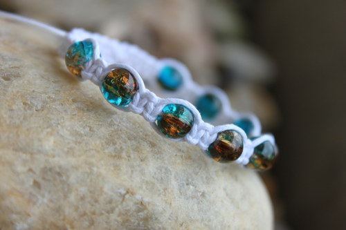 Náramek makramé/shamballa — foto 5