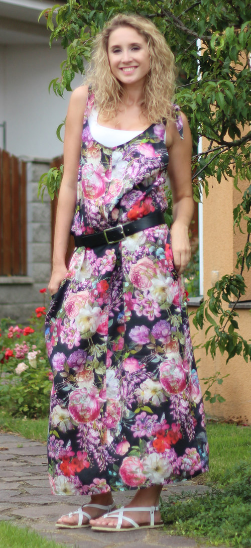Lněná šatová sukně — foto 2