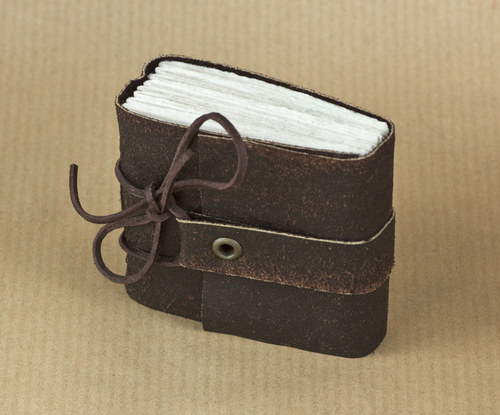 Malý kožený Mini Journal - Mini Kostička — foto 3