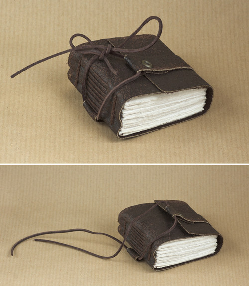 Malý kožený Mini Journal - Mini Kostička — foto 5