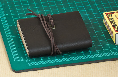 Malý kožený Mini Journal - Simple /jednoduchý — foto 6