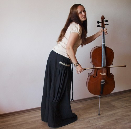 Bohémská lněná černá s páskem (M-L) — foto 3