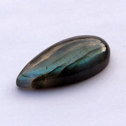 Labradorit - kabošon (19 x 38 x 8 mm) — foto 4