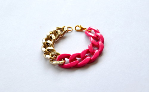 Plastový náramek - PINK! — foto 2