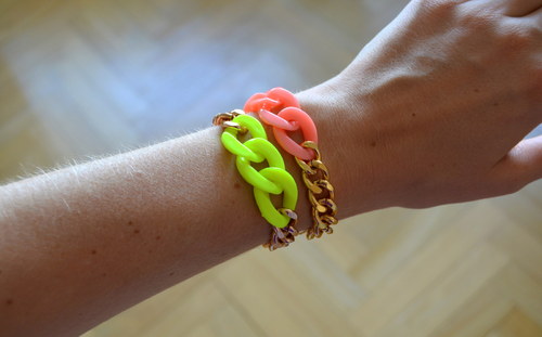 Plastový náramek - NEON YELLOW! — foto 3