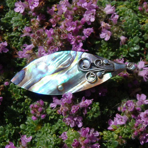 Přívěsek z Abalone (Paua) mušle — foto 3