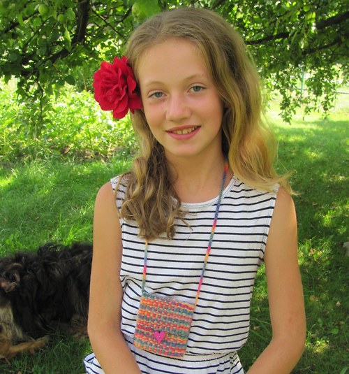 Dětská tkaná kapsička I. - duhová — foto 4