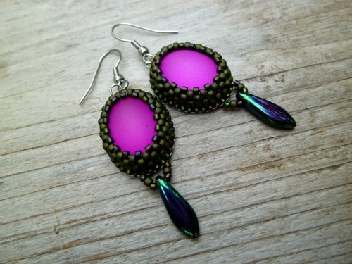 Pastellky "Fuchsia Dark Olive" — foto 2