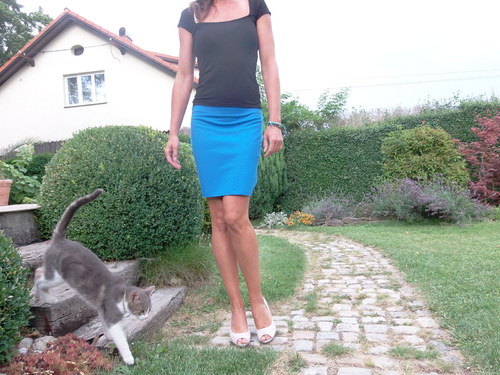 Modrá mini úpletová — foto 3
