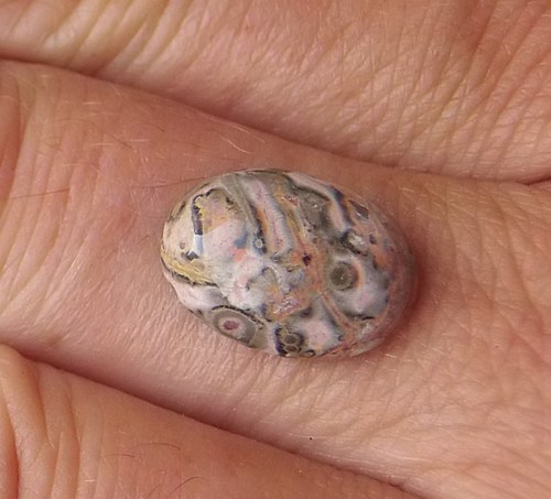 Leopardí jaspis - kabošon - 1,4 x 1 cm - B183 — foto 2