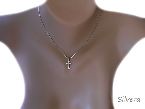 Stříbrný 925 Křížek vyřezávaný — foto 2