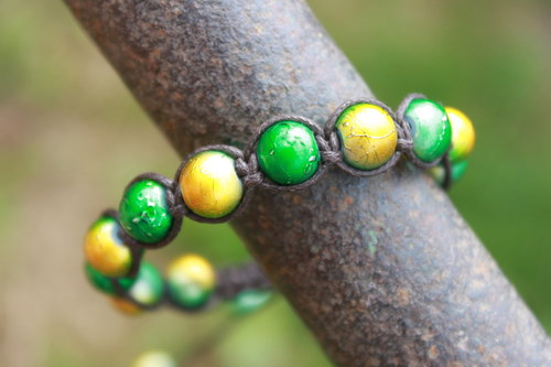 Náramek makramé/shamballa — foto 2