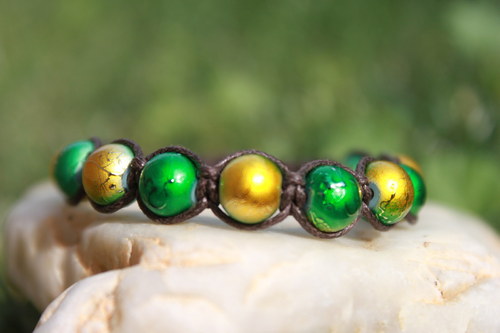 Náramek makramé/shamballa — foto 4