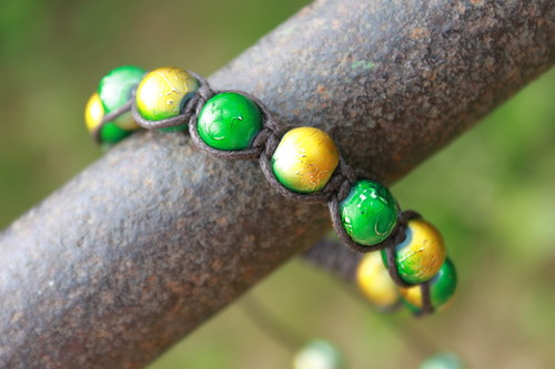Náramek makramé/shamballa — foto 5