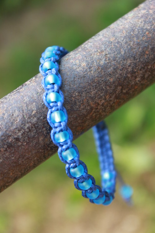 Náramek makramé/shamballa — foto 4