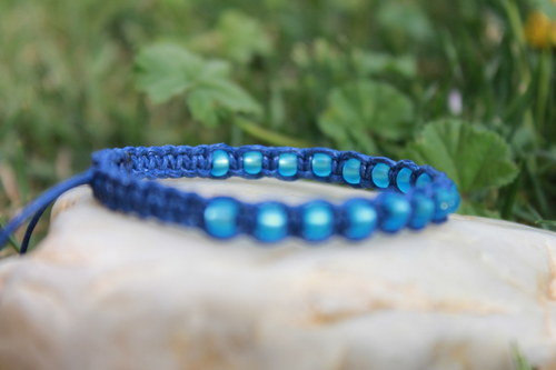 Náramek makramé/shamballa — foto 2