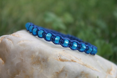 Náramek makramé/shamballa — foto 5