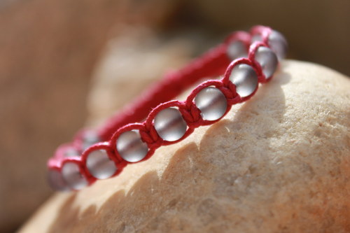 Náramek makramé/shamballa — foto 4
