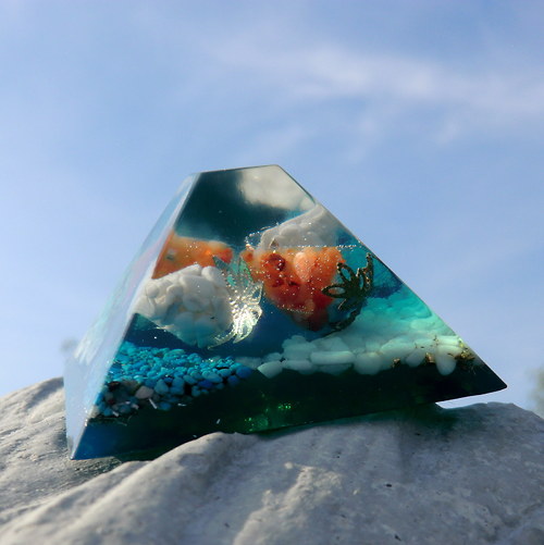 Orgonit OBJ* velká Pyramid s Lotosy — foto 6